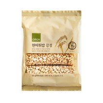 ORGA 간식 현미튀밥 강정 (105g) 탕비실 회사 어린이 성인 캠핑 차박 홈파티 영화 선물, 3개