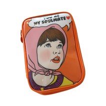 팝아트 벨라 오렌지 에나멜 파우치(대) /화장품파우치, 단품