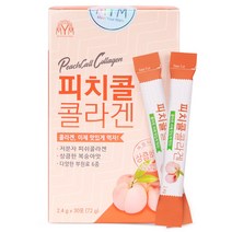 피치콜 콜라겐 스틱형 복숭아맛 30포 저분자콜라겐 피쉬콜라겐 먹는콜라겐 비타민C 히알루론산 함유, 1박스