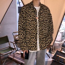 남자 레오파드 셔츠 표범 무늬 패턴 남방