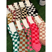 체커보드 양말 국산 여성 중목 체크양말 보나마나양말