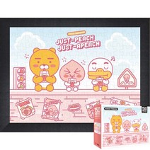 퍼즐피플 카카오프렌즈 직소퍼즐 모음2, 없음, 카카오프렌즈 저스트어피치 150P 액자포함(블랙), 150p