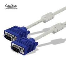 [CableMate] 케이블메이트 RGB(VGA) 고급형 모니터 케이블 [베이지/20M], 단일옵션