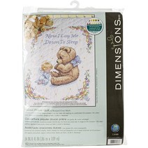 Dimensions 스탬프가 찍힌 십자수 Sweet Prayer DIY 아기 퀼트 키트 86cm x 109cm (34인치 x 43인치)