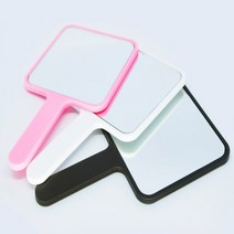 사각 미니 휴대용 공주 손 거울 핑크, 기본