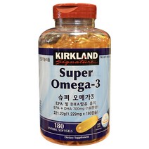 커클랜드 시그니춰 슈퍼 오메가3 180CT 장용성 캡슐, 단품, 180정