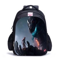 공룡피규어 고질라 대 콩 킹 어린이 책가방 배낭 학교 가방 소년 유치원 기본 Mochila, [01] 27X14X35cm, [04] 금