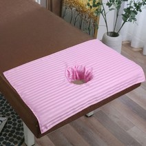 마사지침대 베드 접이식 마사지용품 살롱 스파 소프트 코튼 뷰티 마사지 스파 트리트먼트 침대 시트 용 얼굴 구멍이있는 수건 침대 테이블 시트, 분홍