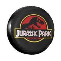 트레일러 카라반 커버 jurassic park 스페어 타이어 커버 for jeep mitsubishi pajero sci fi 공룡 자동차 휠 프로텍터 액세서리 14quot, 1, 17인치