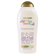 OGX Extra Strength Damage Remedy + 코코넛 미라클 오일 컨디셔너 건조하고 부스스하거나 거친 모발용 수분 공급 및 날리는 길들이기 컨디셔너 파라벤 프, Conditioner