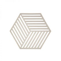 냄비받침 북유럽 코스터 패드 테이블 미끄럼방지 실리콘 육각, 웜그레이