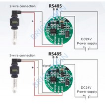 소형 아날로그 데이터 수집 모듈 0-5V 4-20mA ~ RS485 변환기 Modbus RTU 통신, 한개옵션1, 04 0-5V to RS485