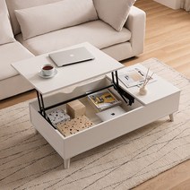 삼익가구 스미스 리프트업 소파 테이블/착불, 화이트