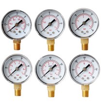 진공 게이지 면압 하단 마운트 암페어 공기 가스 물 연료 액체용 바, 30psi