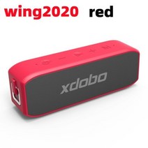 사운드바 xdobo 다기능 블루투스 스피커 휴대용 사운드 바 e-스포츠 게임 스피커 서브우퍼 중저음 음악 센터 시스템 포함, 윙2020 레드