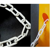 플라스틱 체인 흰색 안전줄 바리게이트 플라스틱사슬