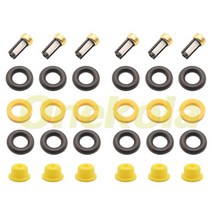 연료 인젝터 서비스 수리 키트 필터 Orings 씰 그로밋 90-93 VOLVO 240 2.3L 1985-1991 PEUGEOT 0280150734, 02 6 set
