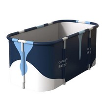 건식반신욕기 접이식 이동식 욕조 가정용 스팀 찜질 사우나 휴대용 성인용 효율적으로 온수/차가운 온도 유지 욕실 스파 성인 남아용, [02] 딥 블루
