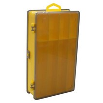 양면 낚시 태클 박스 액세서리 정리함 루어 후크 보관 배수 구멍이 있는 플라스틱, 01 yellow