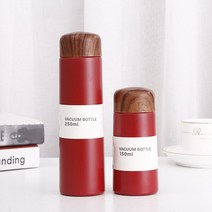 플라스크 휴대용 술병 미니 귀여운 커피 진공 보온병 150ml 250ml 소용량 스테인레스 스틸 여행 물병 보온병, Red