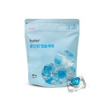 일일일청 고농축 올인원 캡슐 세탁 세제 30개입 코튼블루향 드럼 통돌이 겸용, 4팩