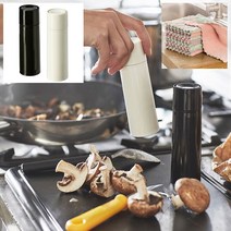세라믹 후추 소금 페퍼밀 그라인더 향신료 분쇄기, 향신료분쇄기2P+다용도행주1개