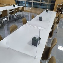 모블 비말차단 비말가림막 일자형 디자형 십자형 유치원 어린이집 초등학교 식당 사무실 테이블 아크릴 독서실 낮은 파티션 가림막 칸막이, 1자형 600x500