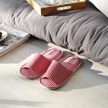 레드 스트라이프 기숙사실내화 공부슬리퍼 2개 환자용신발 독서실슬리퍼