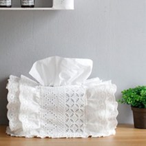 프릴 레이스 티슈커버(2color), 아이보리