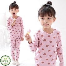 토토와모모kids 여아 주니어 실내복 유아 아동 아기 토끼 내복 /P푸드리(에어로웜)