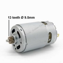 DC RS550 모터 교체 부품 BOSCH 무선 드릴 스크루드라이버 GSR GSB 10.8V 12V 14.4V 예비 13 톱니 9.5mm, 03 14.4V 13 teeth