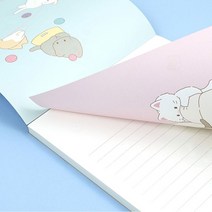 냥냥 패드 편지지 손 편지 군인 곰신 선물, 6000냥냥패드편지지 아이보리