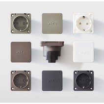 [쿠스코] (1구) 빌트인콘센트 인테리어 커버 매립콘센트 ZC-S1, 건그레이, 1개