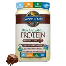 Garden of Life 로 오가닉 프로틴 파우더 초콜릿 20회분 BCAA 글루텐 프리 논GMO 플랜트 베이스 슈가, 20 Servings (Pack of 1), Unflavored