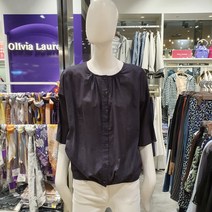 3여성)올리비아로렌 면아사 루즈핏 블라우스 VOCNLXM6396