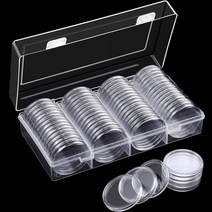 동전수집 케이스 기념주화 앨범 코인 캡슐 60pcs 41mm 메달 홀더 보관 상자 실버 이글 컨테이너 용