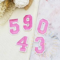 단디 숫자 패치 분홍 빈티지패치