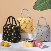 레몬패턴 보냉백 2P 세트, 엘로우, 엘로우