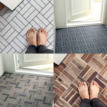 CLEAN UP 래티스 패턴 코일 현관매트 베란다 발코니 현관용 업소용 바닥 아파트 입구 롤 DIY, 1개, 9.래티스우드-무늬목라이트