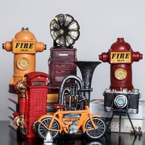 클래식 스쿠터 오토바이 등대 미니어처 레트로 감성 빈티지 장식품 소품, 연노란색단편네덜란드풍차