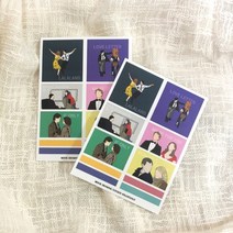 [바보사랑] 영화 감성 드로잉 컬러 스티커