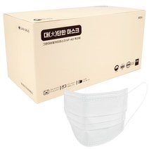 대단한마스크 국산 특대형 빅사이즈 그란데 비말차단 마스크, 50매, 1개, 화이트