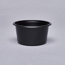 다용도 원형 용기 반찬컵 다용도 국컵 4호 소 블랙 200ml, 500개, 1개
