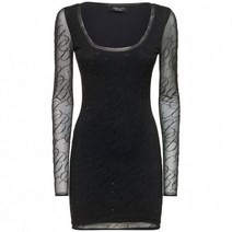 BLUMARINE 블루마린 Mesh hotfix logo 미니 원피스153064