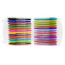 동아PMS 트윈CD네임펜 24색 손잡이케이스, 혼합 색상, 12개