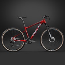 mtb자전거 접이식 카본 산악 자전거 필립 성인 남성과 여성 더블 디스크 브레이크 학생, 27.5인치, 평평한 용접 알루미늄 프레임의 evo 금속 빨간색, 33단