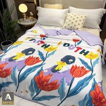 ANYOU 봄 이불 여름 이불 고급 사계절 이불 가정용 침구세트 호텔식 차렵이불, 어린 소녀