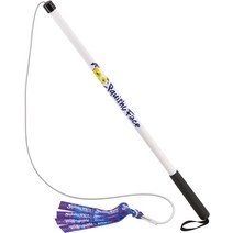 미국직송 Squishy Face Studio Flirt Pole V2루어 포함 - 복종 훈련 운동 내구성이 뛰어난 개 장난감 보라색/파란색 염료 일반 품종 크기한 36인치, [02] 주니어24인치, [01] 삐걱거리는 사람 없음, [02] 레인보우 염료