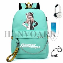 저학년책가방 초등고학년 백팩 Danganronpa-나나미 치아키 인쇄 배낭 학생 학교 가방 여성 남성 캐주얼