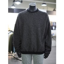 [나싱보이스] 울 혼방 헤어 시보리 라운드넥 맨투맨 스웨터 VB4KR820C65A2